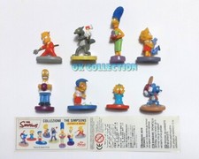 Raro set n°8 figurine in plastica I Simpson (di Zaini italiano)