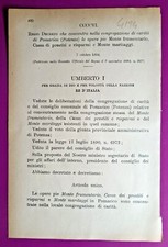 POMARICO 1894,REGIO DECRETO