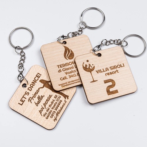 Portachiavi legno con - legno,