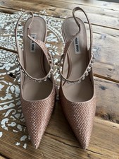 Miu Miu rosa pelle strass