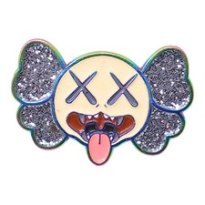 Spilla grafica Kaws argento