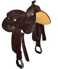 Sella reining in cuoio