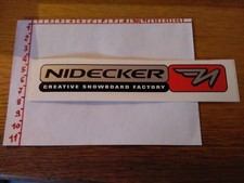 ADESIVO VINTAGE STICKER klebeR NIDECKER SNOWBOARD FACTORY 