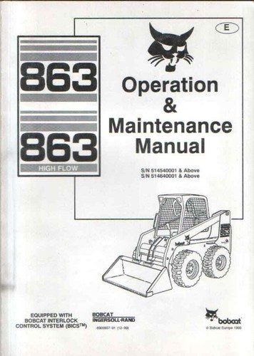 Bobcat skid steer loader 863 - bobcat,