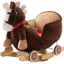 Cavallo a dondolo in legno con