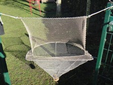 pêche ancien poisson anguille parapluie nasse pelote piège métier outil filet