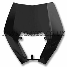 POLISPORT MASCHERINA TABELLA PORTA FARO NERO KTM 250 EXC F 2008-2013