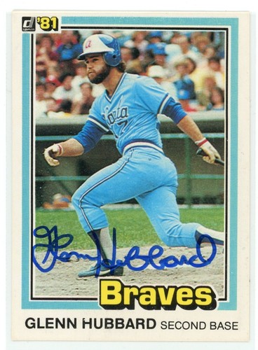 Carta baseball glenn hubbard - baseball,