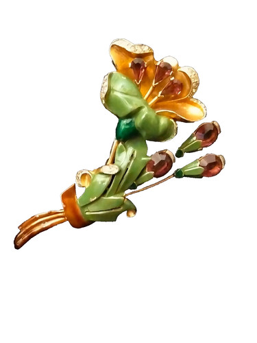 Spilla floreale vintage con - ,