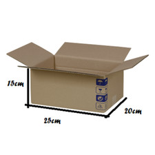 Scatole cartone per imballagio spedizione  mono onda piccole 25x20x15 avana 