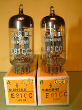 2 X TUBE (1 PAIR) E81CC 3MICA SIEMENS NOS SEL. BY TV7 EQ. MULLARD CV4024 ECC801S
