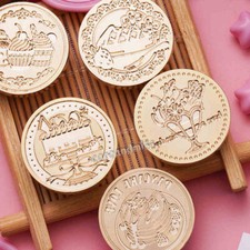 Timbro sigillo cera vintage ottone goffrato serie dessert diario lettera decorazione