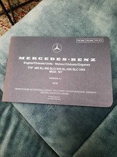 Mercedes R107 C107 W107 catalogo ricambi L motore e telaio. 380sl 380slc molto raro