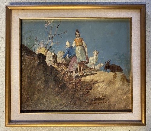 Antico quadro olio tavola - antico, a