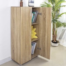 Mobile Armadietto Multiuso 3Ripiani 2Ante DesignModerno Casa Ufficio 115x60x31cm