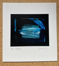 BERND KRACKE MEDIA GAMES STAMPA ORIGINALE FIRMATA CAR EYES LITOGRAFIA ART FACE