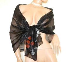 Stola donna nero foulard