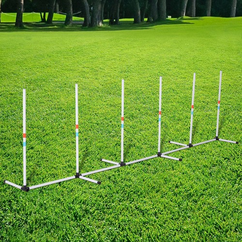 Dog weave pole - set, agility