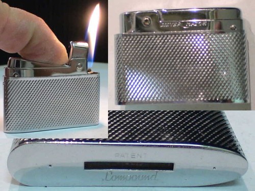 Briquet ancien silver match - {,