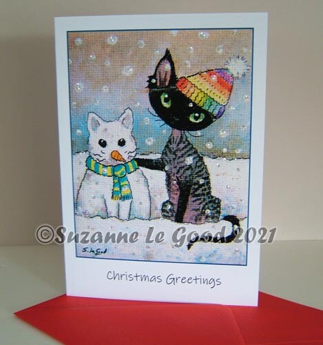 Devon rex cat art christmas - cat,