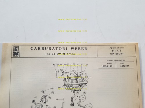 Weber carburatore dmtr - weber, 34