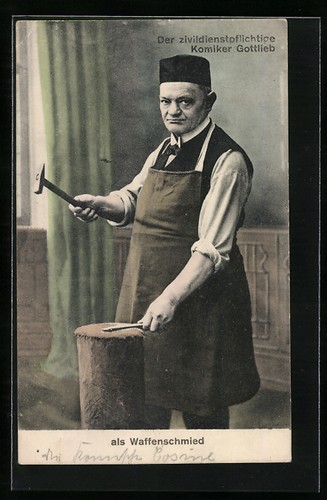 Cartolina comico gottlieb - comico,