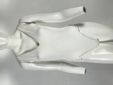 BERSHKA MAGLIA MAGLIETTA A BODY DONNA BIANCO TG SIZE S