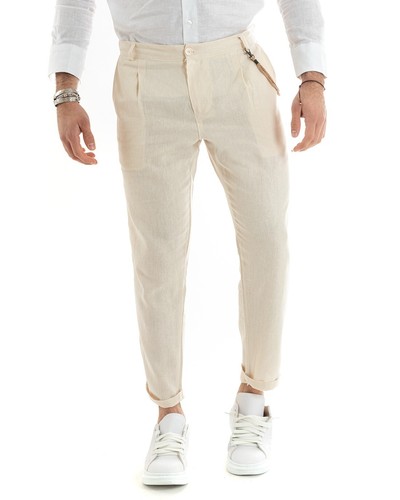 Pantaloni uomo lino lungo - pantaloni,