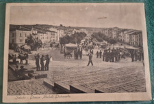 1938 CARTOLINA SALCITO PIAZZA MICHELE PIETRAVALLE MERCATO CAMPOBASSO MOLISE