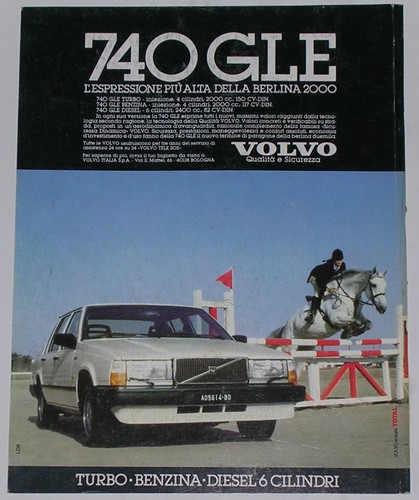Advert pubblicità 1984 volvo - 1984,