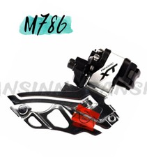 Deragliatore anteriore Shimano XT M786 2X10 nuovo (argento) (morsetto 31,8 mm)