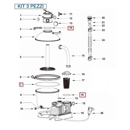 Bestway kit pezzi - 3,