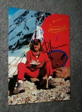 REINHOLD MESSNER AUTOGRAFO SU CARTOLINA D'EPOCA