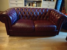 Chesterfield 145,5 x 76 x 70 cm Divano in Ecopelle 2 Posti - N 2 Divani Singoli.