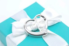 Collana Tiffany & Co. XL 35mm Cuore Aperto Elsa Peretti Ciondolo su Catena Lunga 30"