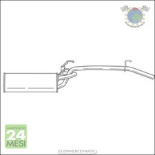 Silenziatore Marmitta Posteriore Sigam per DAIHATSU HIJET PIAGGIO PORTER bk7