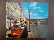 VW Volkswagen Maggiolino, Maggiolino, Fiat 600 Multipla, Ponte Vecchio, illustrazione, 1968