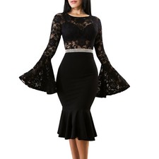 Vestito donna mini abito pizzo