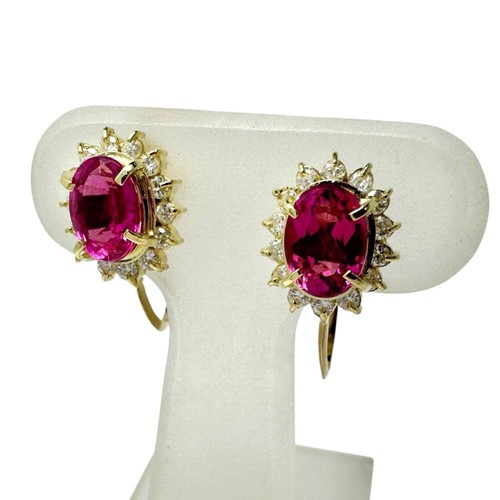 Orecchino tormalina rosa 84 - orecchino,