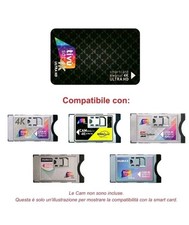 TESSERA ULTRA 4K HD TIVUSAT  SATELLITARE,  SCHEDA, SMARTCARD D'ATTIVARE NUOVA 