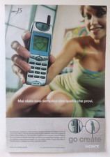 Pubblicita' Advertising Werbung Sony Go Ready Cmd-j5 Cellulare Telefono 2001(R1)