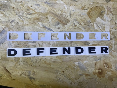 Defender scritta nero - scritta, opaco