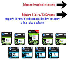 CARTUCCIA ORIGINALE HP 912 / XL o Nero BK o C Ciano o M Magenta o Y Yellow o Kit