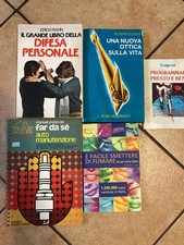 Lotto 4 manuali fai da te, autodifesa, vita, fumo + omaggio vintage anni 70-90