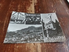 CARTOLINA D'EPOCA ORIGINALE BIENNO PROVINCIA BRESCIA 4 VEDUTINE ALBERGO