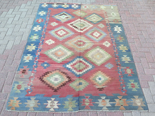 Antico kilim turco - tappeto, da