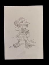 Topolino-Luffy Original Drawing Marco Gervasio