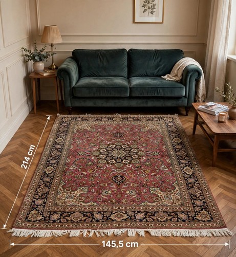 Tappeto persiano vintage qum - tappeto,