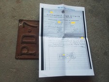 TARGA E VISURA ORIGINALE