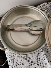 pirofila in silver plated con elegante pinza e vetro interno